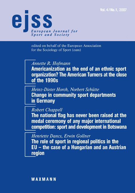 Americanization as the end of an ethnic sport organization? The American Turners at the close of the 1990s