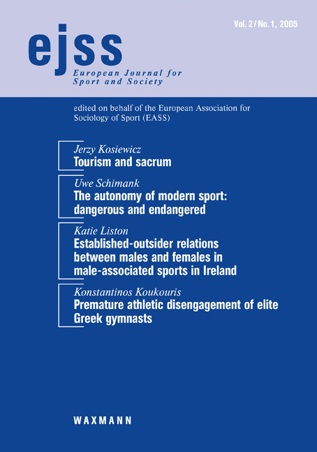 Sekot, A. (2003). Sport and Society<br />Markovits, A. S. & Hellerman, S. L. (2001). Offside. Soccer and American Exceptionalism